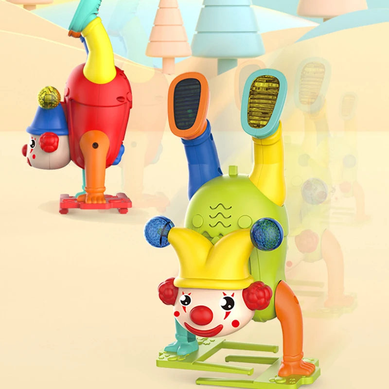Children's Gift Toys Handstand Walking Clown Toy Crazy Circus Funny With Lighting Music Educational Toy
