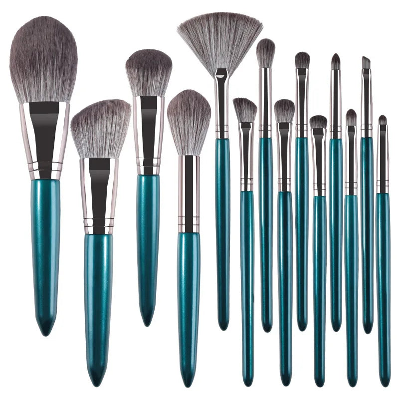 14Pcs Customizable Makeup Brush Set Soft Bristle Beauty Tool Beginner Full Set of Detail Makeup Brush