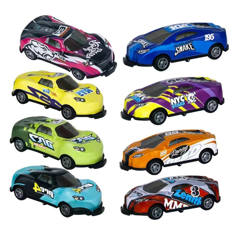 New Flip Stunt Car Alloy Pull Back 4WD Jumping Car Catapult Vehicles Model Cool Friction Diecasting Toys for Kids