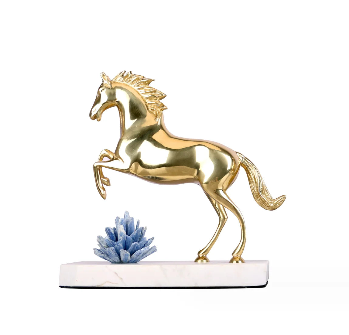Guangzhou Electroplate Resin Abstract Statue Home Decor Ornament Branch Statues Coral Decor Animals Horse Entrance Decoration