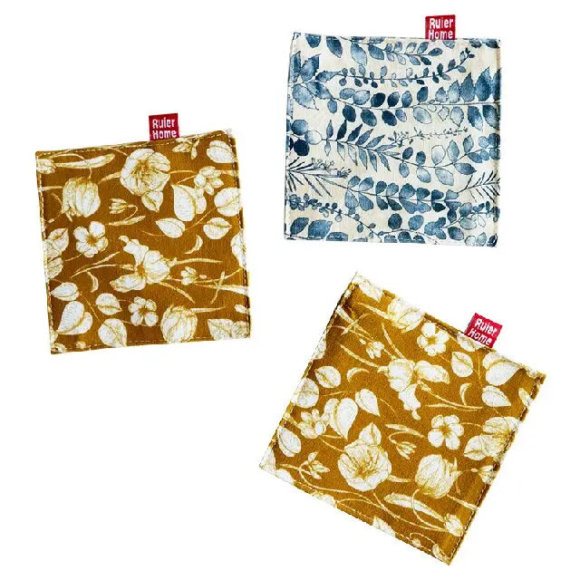 New National Style Double Coasters Cotton and Hemp Eco-Friendly Heat-resistant Japanese Tea Mug Mats & Pads Trendy Fabric