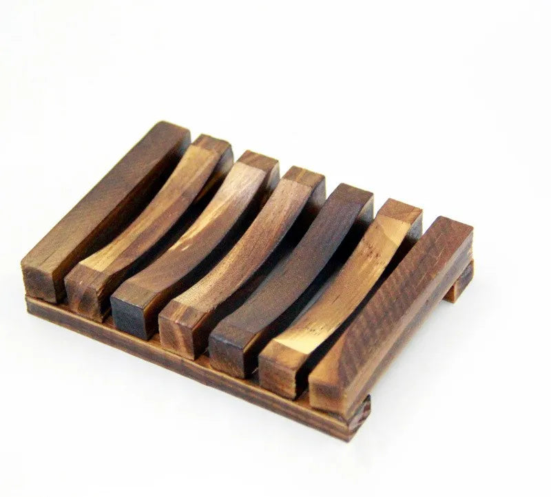 Eco Friendly Bamboo Wooden Soap Tray Holder Bathroom Hotel Home Handmade Wood Soap Dish