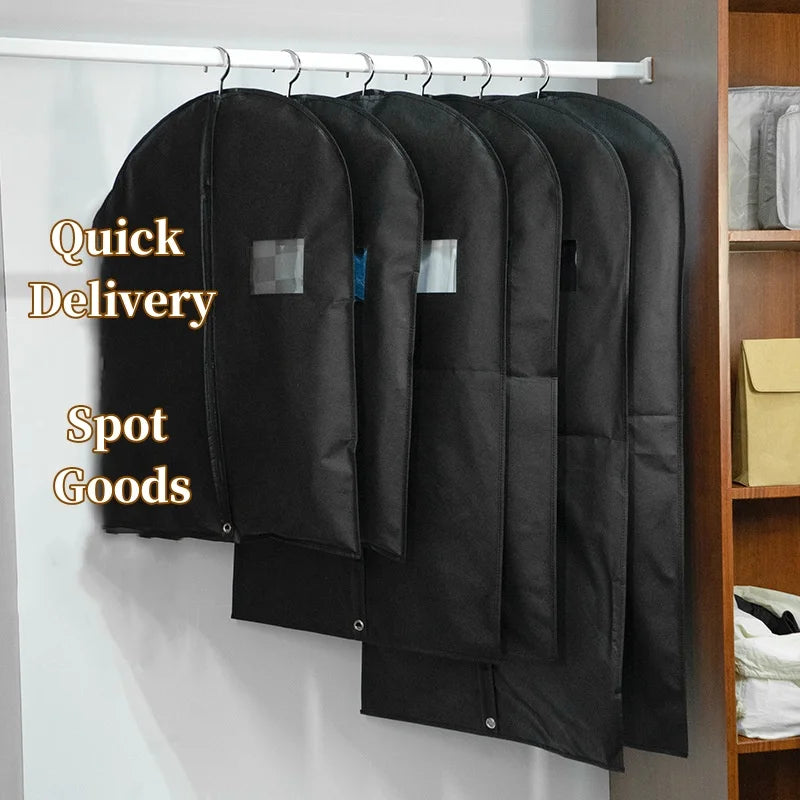 Hot Garment Bag Clothing Dust Cover Garment Covers for Closet Clothes Storage Non-woven Fabric Dustproof Suit Bag