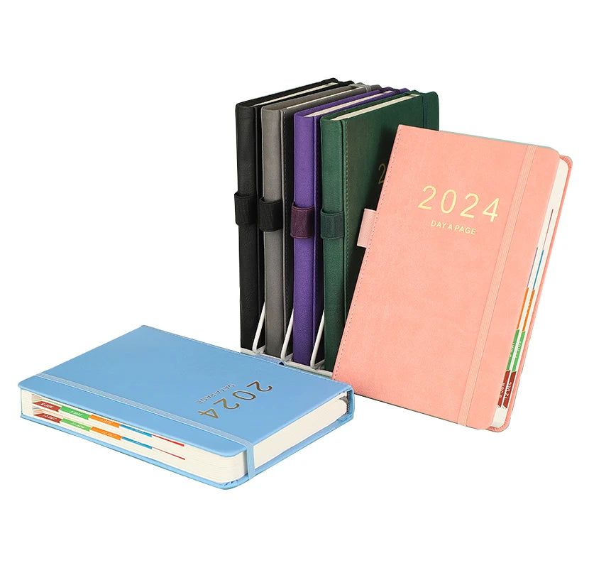 A5 PU Leather 2024 Planner Custom logo Agenda Personalizzata Custom Pages Planner  2025 Agenda