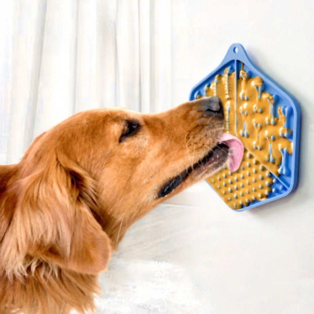 Food Grade Silicone Pet Lick Mat Slow Feeder Enrichment Licking Pad with Suction Cups for Dogs & Cats BPA Free Non-Slip