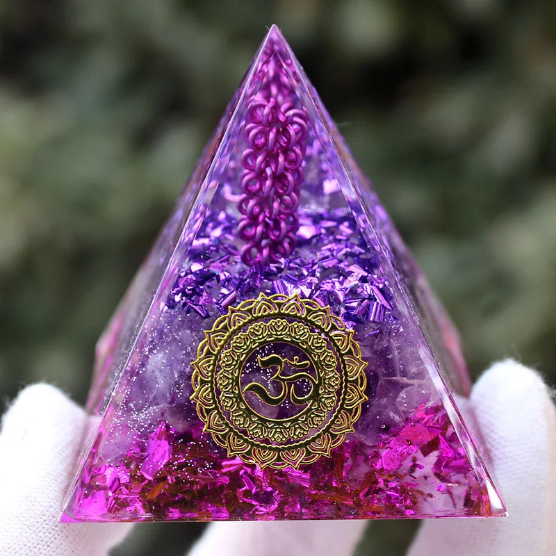 Dainty 5cm Crystal Gravel Pyramid Various Gemstone Plentiful Pattern Cube Triangular Crystal Lucky Pyramid Decoration