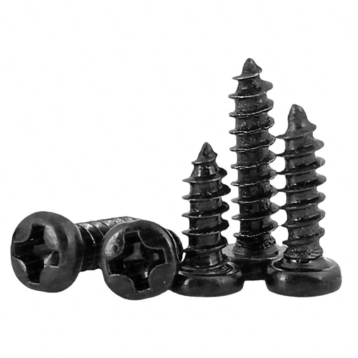 SDPSI DCT M3 M4 M5*L Steel Black Phillips Truss (Cross Recessed Mushroom Head) Self Tapping Screws