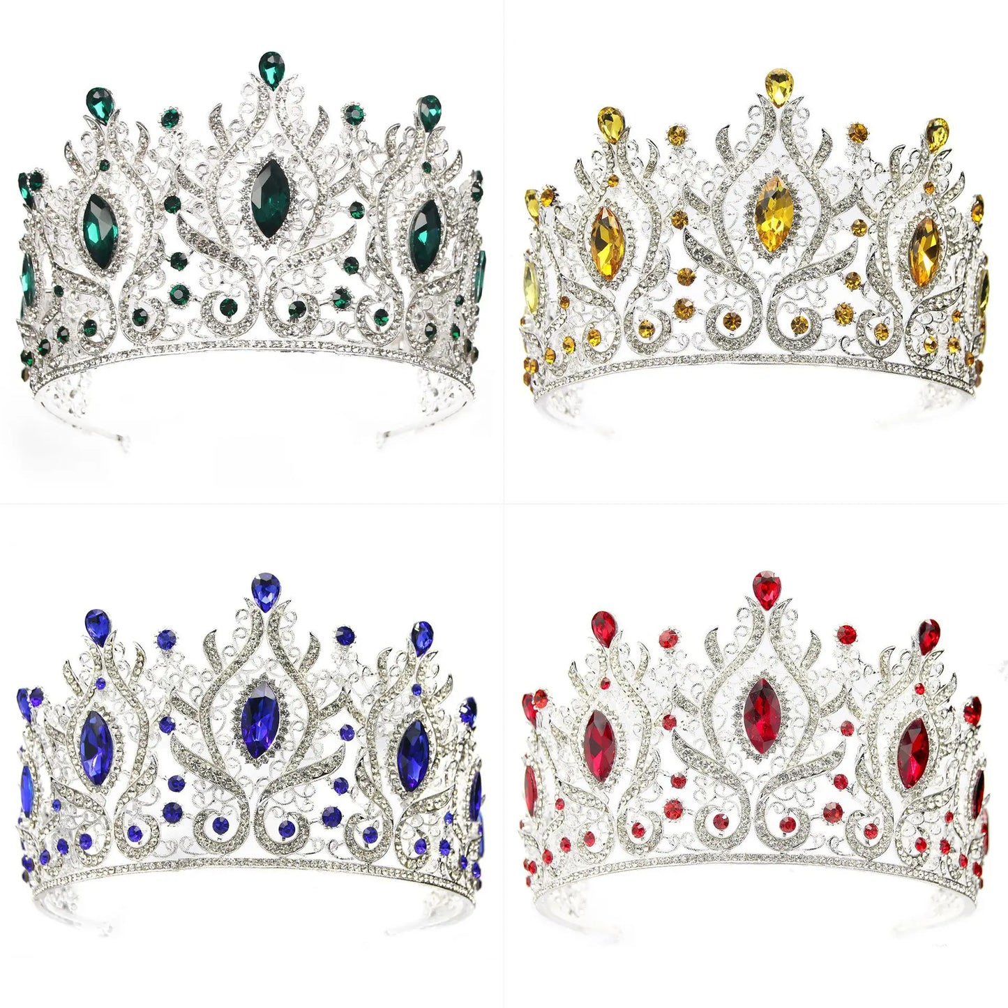 Elegant Crystal Rhinestone Alloy Pearl Bridal Wedding Tiara Hair Jewelry Accessories