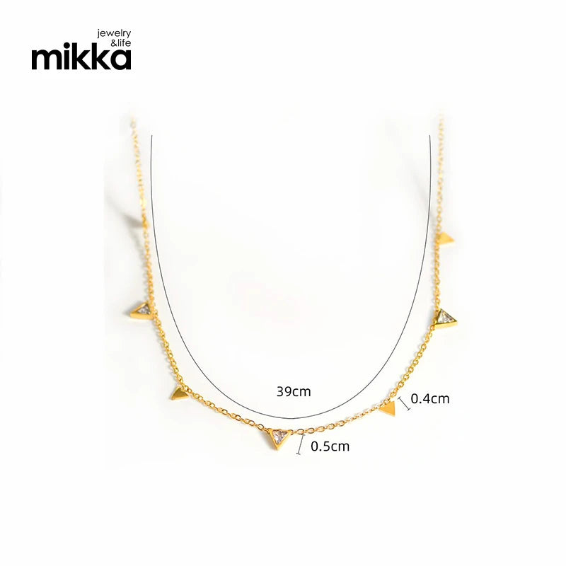Classic Gold Plated Personalized Charm Necklaces Colorful Gold Jewelry Chain Stainless Steel Necklace