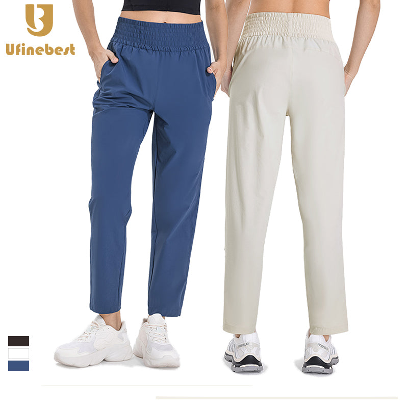 Custom Logo Breathable Fitness Women Joggers Lounge Pants Yoga Workout Running Sweatpants