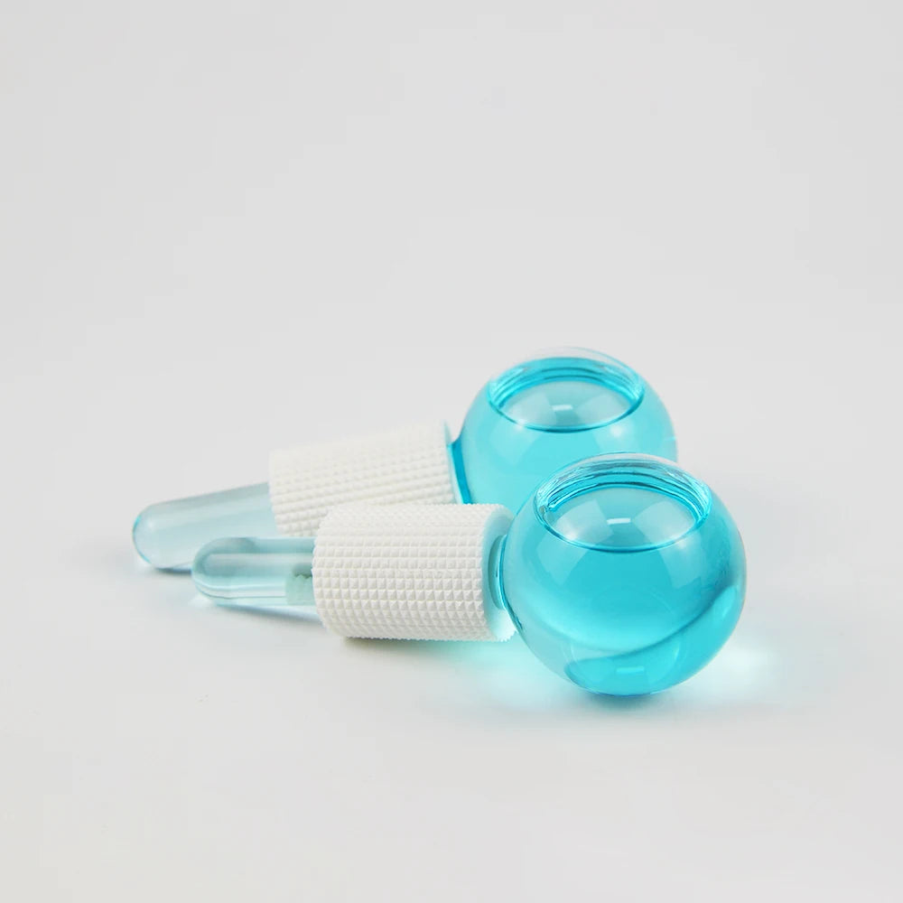 Custom Beauty Tool Big Facial Cold Globe Reduce Puffiness and Headaches Thick Glass Face Ice Globes