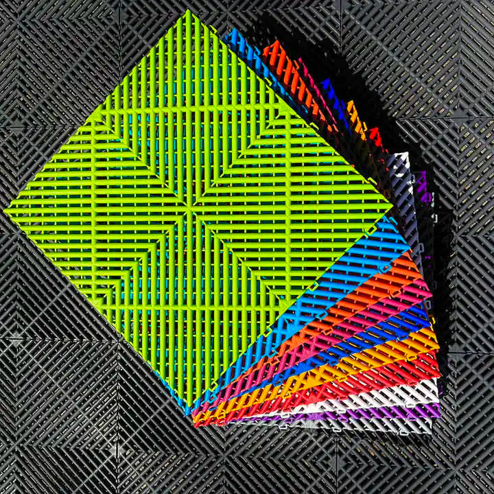 2025 Best Selling Plastic Garage Floor Tiles/removable Interlocking Floor Mats for Warehouse Car Wash Shop Factory