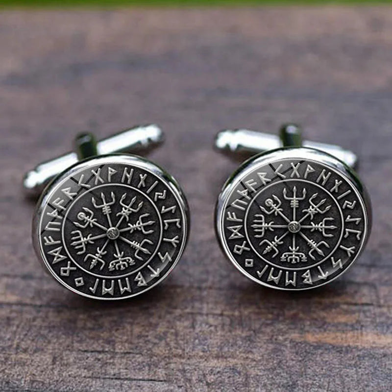 Luxury Viking Symbol Cufflinks for Men Stainless Steel Celtic Knot OT11 Pattern Shirt Studs Jewelry Souvenir Gift