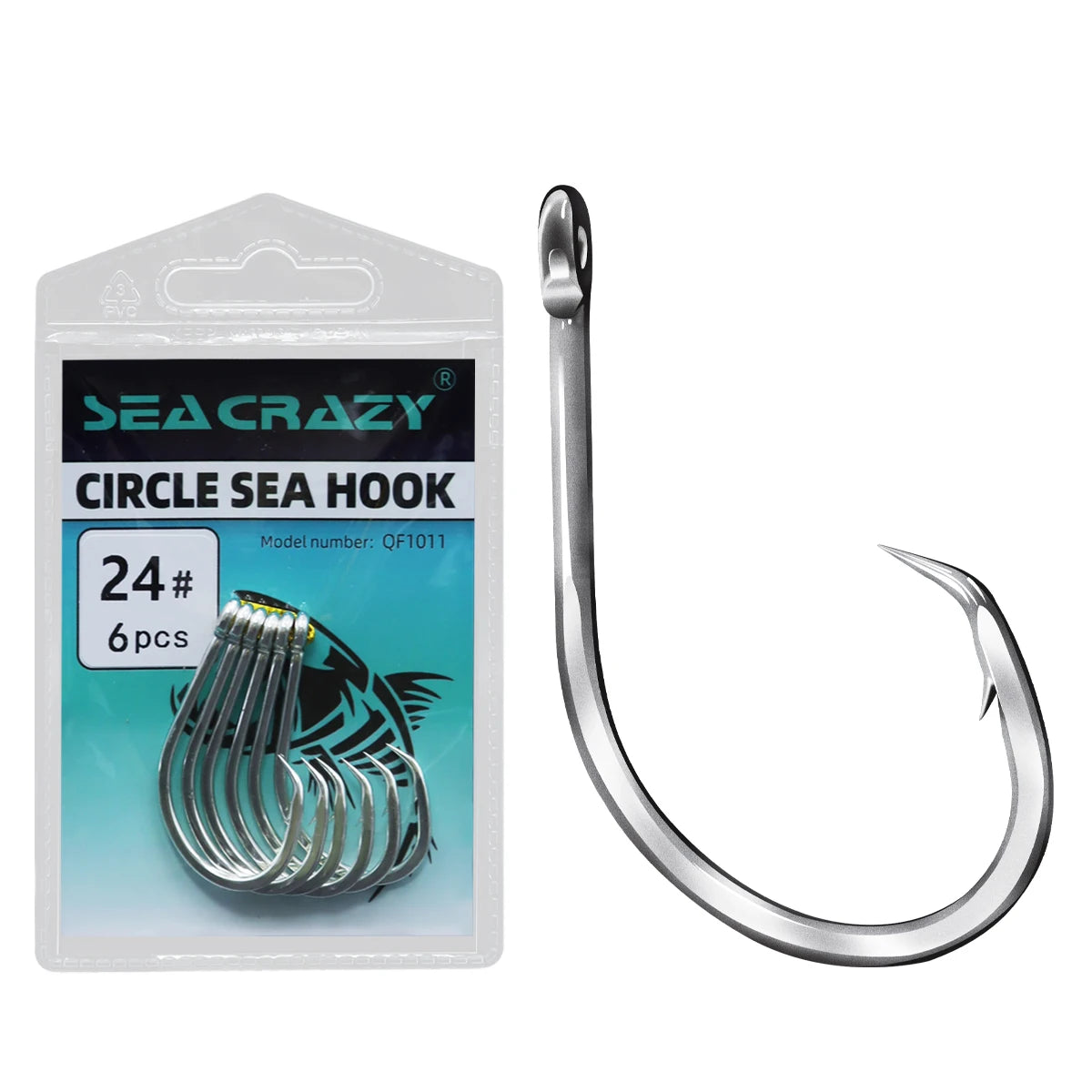 High Carbon Steel 18# 19# 20# 22# 24# Circle Shape Saltwater Sea Fishing Hooks for Big Game Ocean Boat Fishing