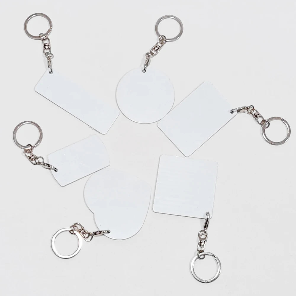 Wholesale Blank Sublimation Printable Aluminum Keychain for Home Decoration