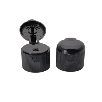 24 mm Flip  Cap Shampoo Bottle Ribbed Side Round Top Flip Top Closures