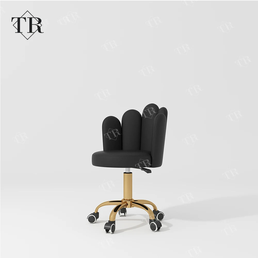 Turri Technician Chair Stool for Estheticians & Beauticians Synthetic Leather Swivel Rolling Wheels Styling & Hairdressing