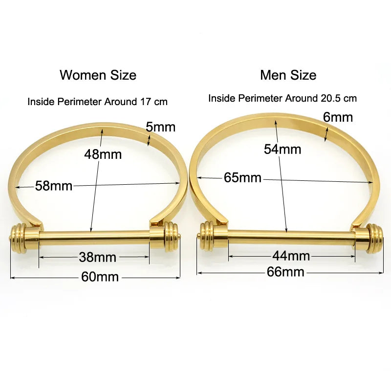 Wholesale Horseshoe Dumbbell Shackle Bracelet Stainless Steel Half Round D-Bell Insert Buckle Screw Men's and Women's Bracele