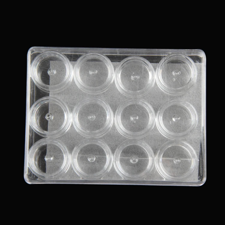 TSZS Clear 12 Pieces Set 3g Transparent Jewelry Makeup Storage Organizer Acrylic Cosmetic Storage Container Box for Homes