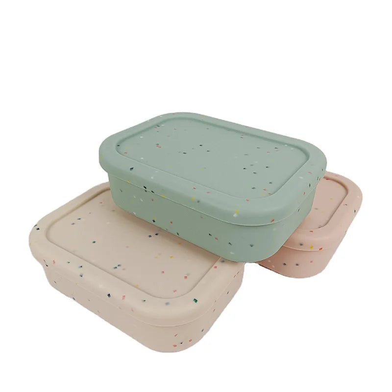 Favorable Price Small Size Fresh Fashionable Silicone Dot Work Lunch Box Heatable Leak Proof 1-3L Capacity Food Newborn