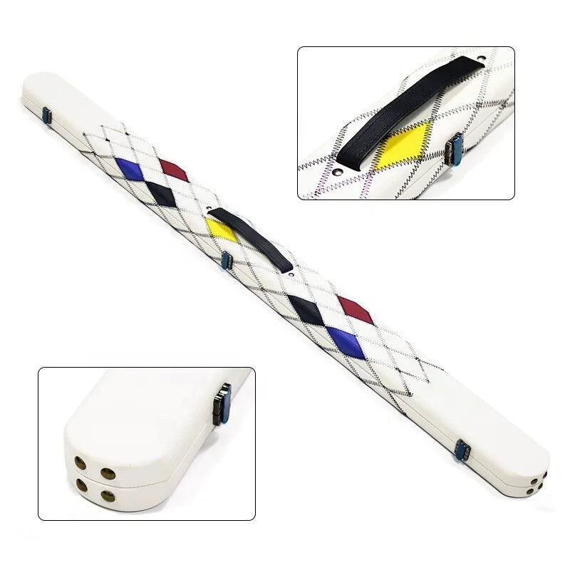 New Colorful Design Superior Quality PU Leather  3/4 Billiard Snooker Cue Case  2Slots Rod Bags  on Sale
