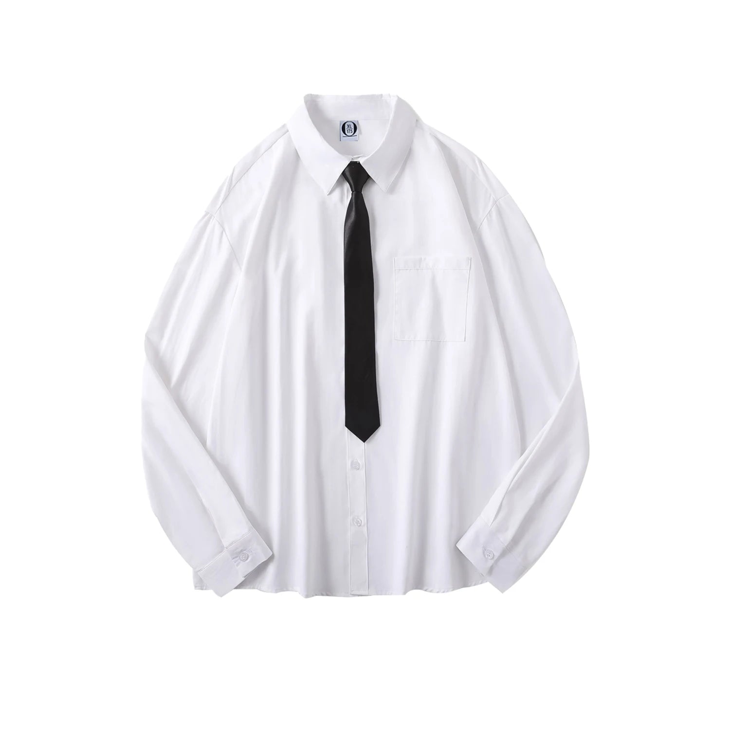190GSM Cotton Shirt With Pocket and Tie Shirts for Men Wholesale Fashion Casual Men's Long Sleeve Shirts