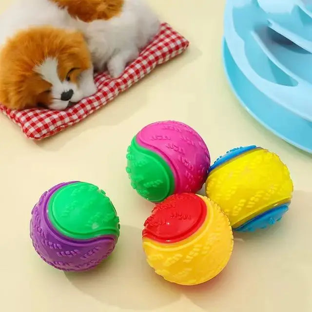 Large Latex Squeaky Dog Toy Interactive Chew Treat Ball for Playing Funny Dental Cleaning Chew Toy for Dogs