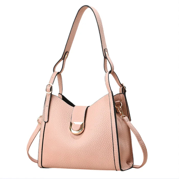 Women's Luxury PU Tote Bag New High-Capacity Fashion Messenger Bag with Chain Decoration