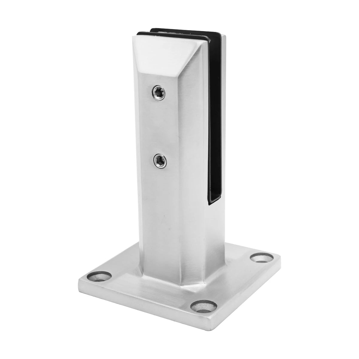 ZD Duplex Stainless Steel 2205 Clamp Satin Outdoor Balcony Frameless Glass Decking Friction Spigot for 10-12mm Glass