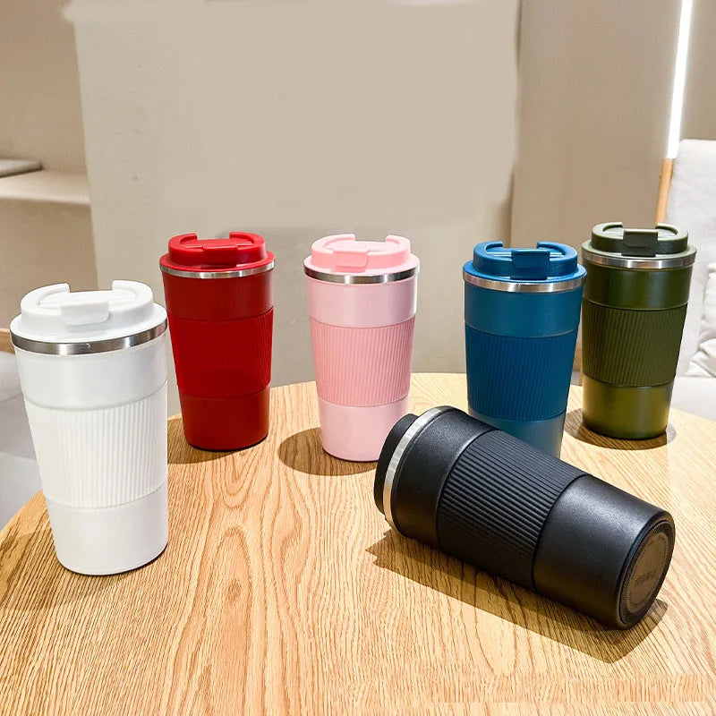 380ML SUS304 Stainless Steel Coffee Cup with Handle Thermos Vacuum Flask Logo Color Custom Travel Coffee Mug