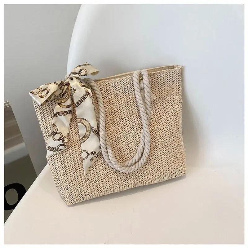 Popular Hot Selling Sacs De Plage Tote Rattan Handbag Summer Beach Bags Straw Bag for Woman