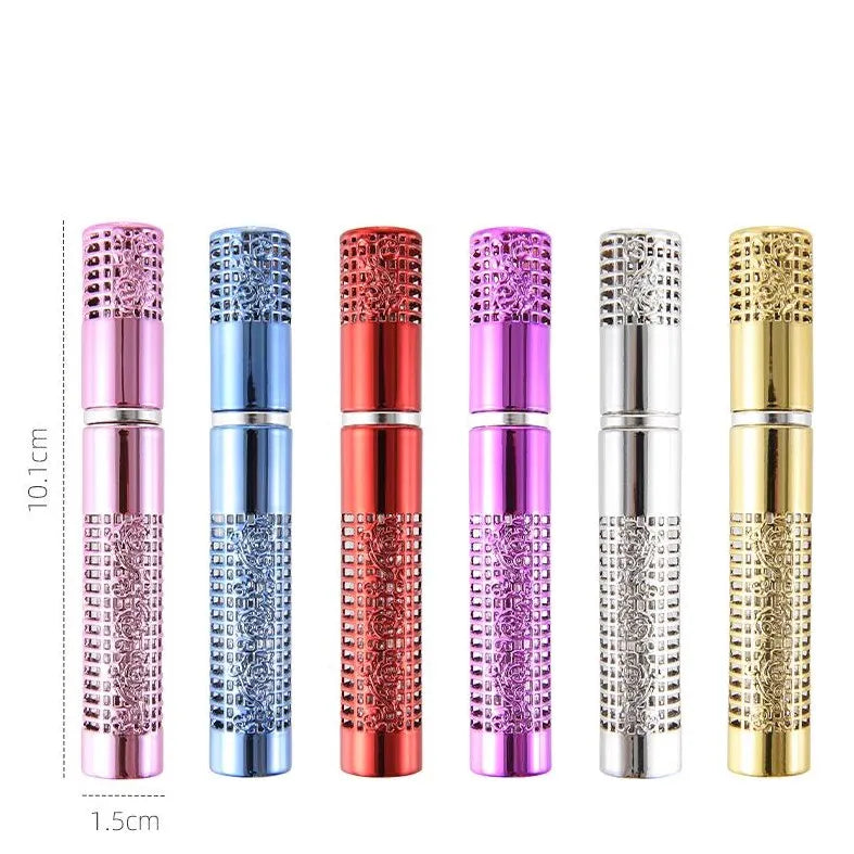 Newest Cosmetics Perfume Packing 5ml Aluminum Refillable Perfume Atomizer With Pump Spray