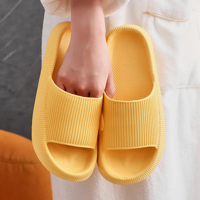 MIO Summer Multicolor Indoor Bathroom Thick Sole Slippers Couple Eva Soft Anti-slip Slides Sandals Quick Drying Massage Slipp