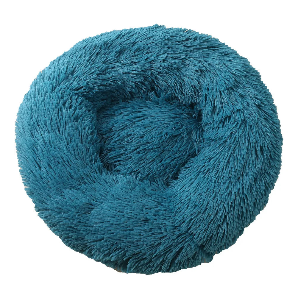 Round Cat Beds House Soft Long Plush Pet Cat Dog Bed Basket Pet Product Cushion Cat Mat Animal Sleeping Sofa Pet Beds