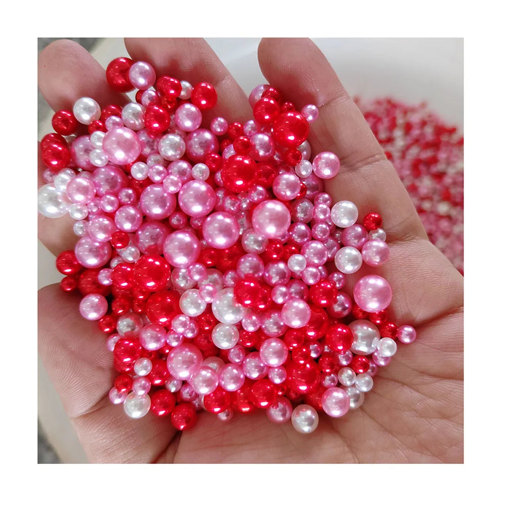500g/Lot Assorted Colorful  Round No Hole Pearl Beads 4/6/8MM Mixed Size Ball Beads for Jewelry Making DIY Craft
