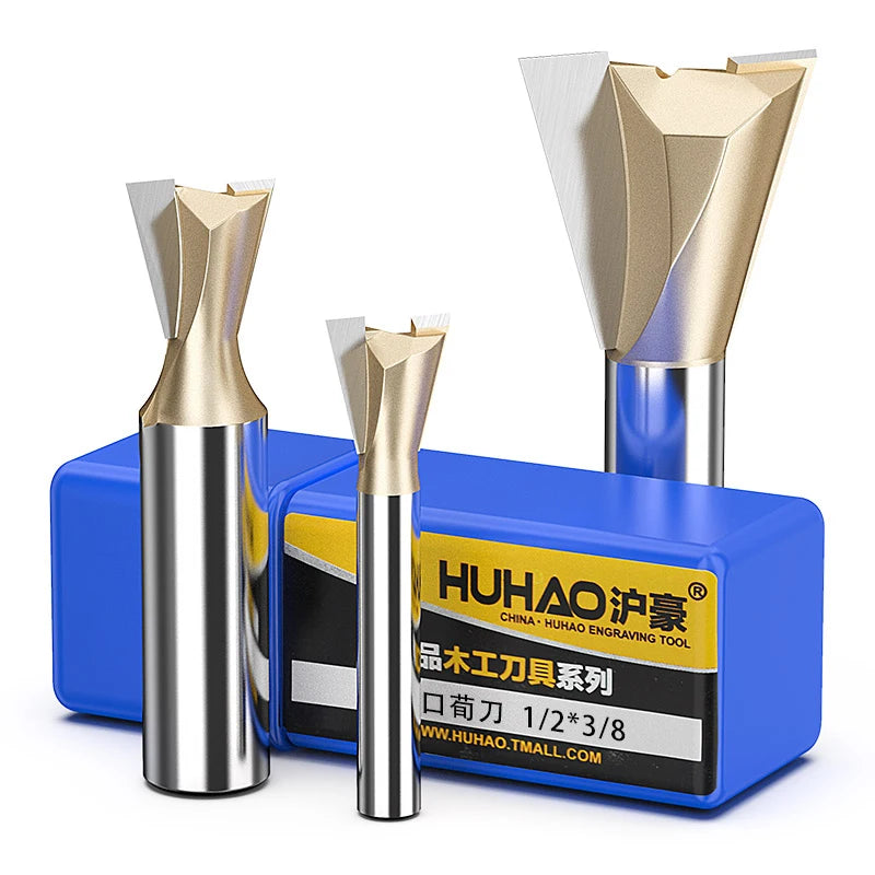 Huhao High Quality Engraving Bit Tungsten Steel Dovetail Cutter Cnc Router Machine Bits Coated for Woodworking