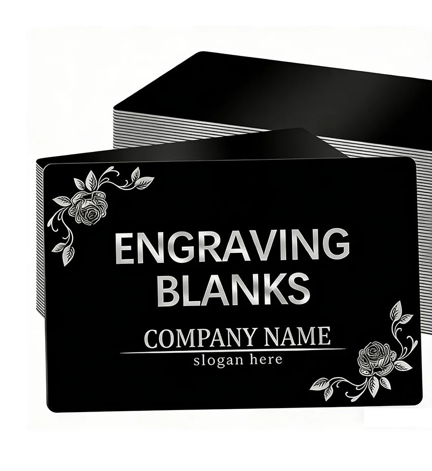Metal Business Cards Blank for Laser Engraving With logo Custom Aluminum Black Metal Business Card Laser Engraving Blanks