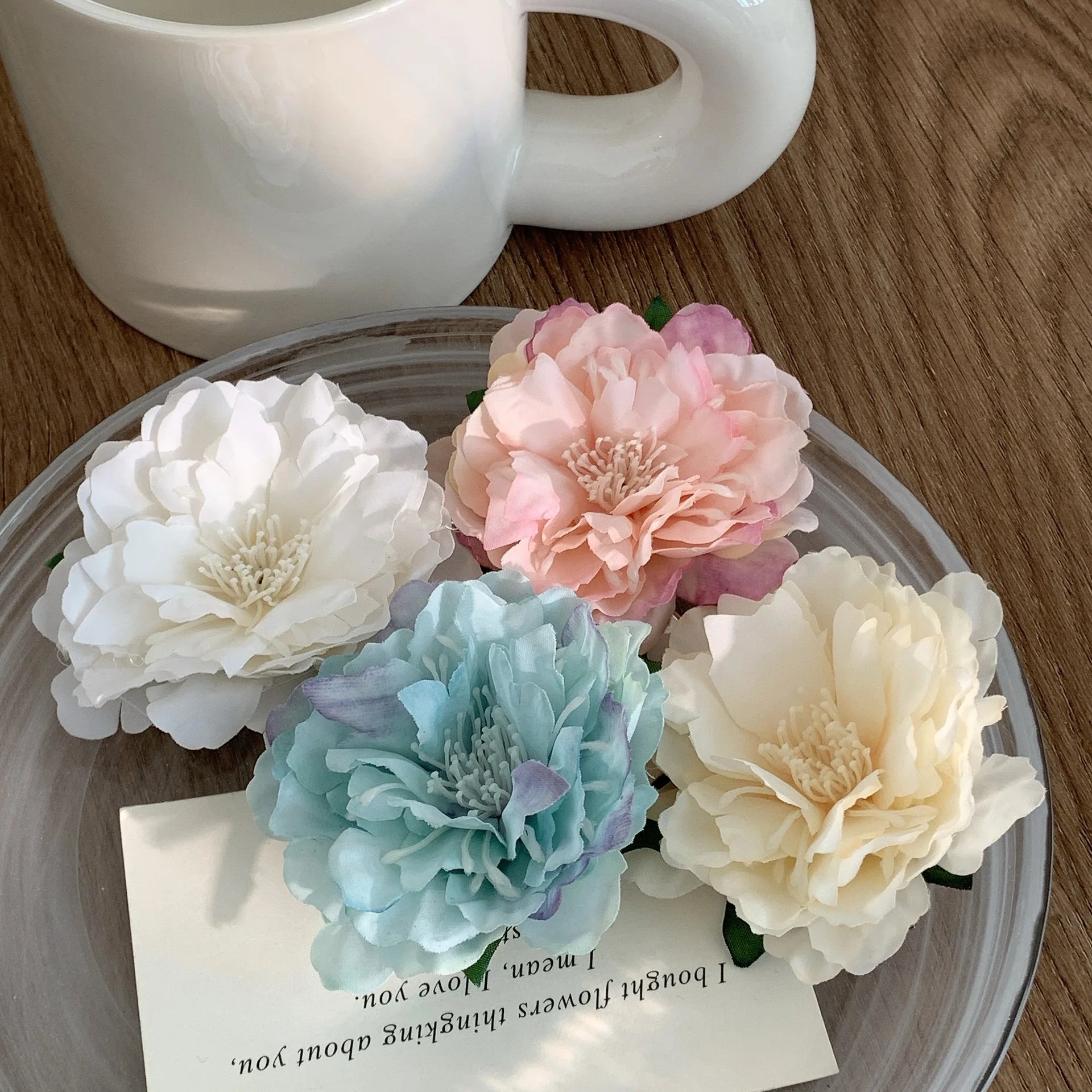 YJL New Design Beautiful Imitate Fabric Flowers Hair Clip Sweet Flower Hair Clip Wholesale  Hair Accessories Clips for Women