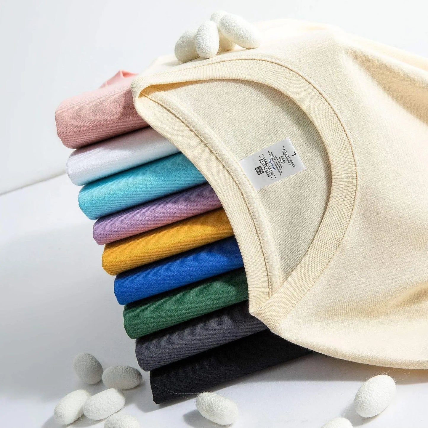 High Quality 230gsm Heavy Cotton 37 Colors T-shirt for Men Custom Printing Blank Plain Loose Men's T Shirt