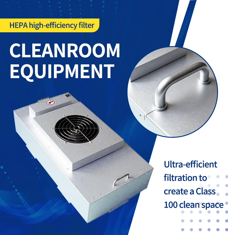 Manufacturer FFU Fan Filter Unit with H13 H14 HEPA for Cleanroom Laminar Flow Hood Hepa Ffu Fan Filter Unit