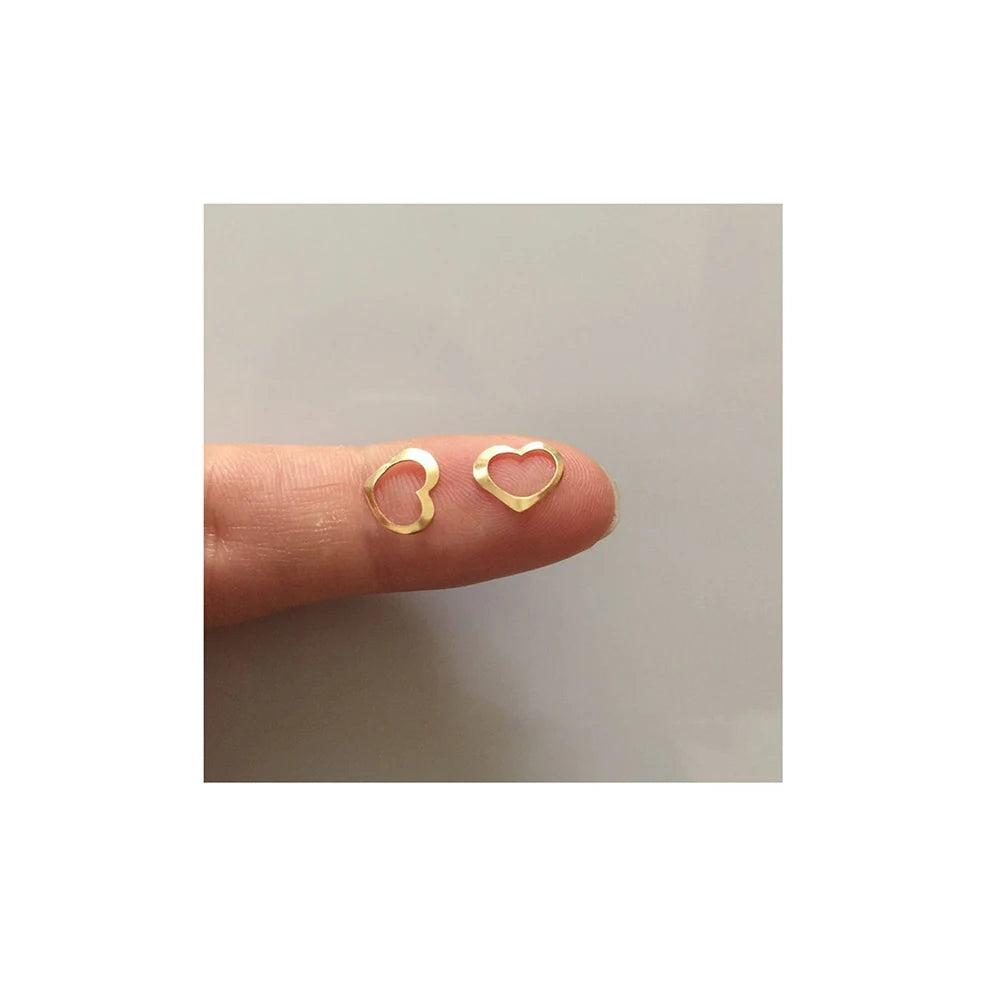 GP 14K Gold Filled Floating Heart Double Heart Charm for Necklace Bracelet Jewelry Making