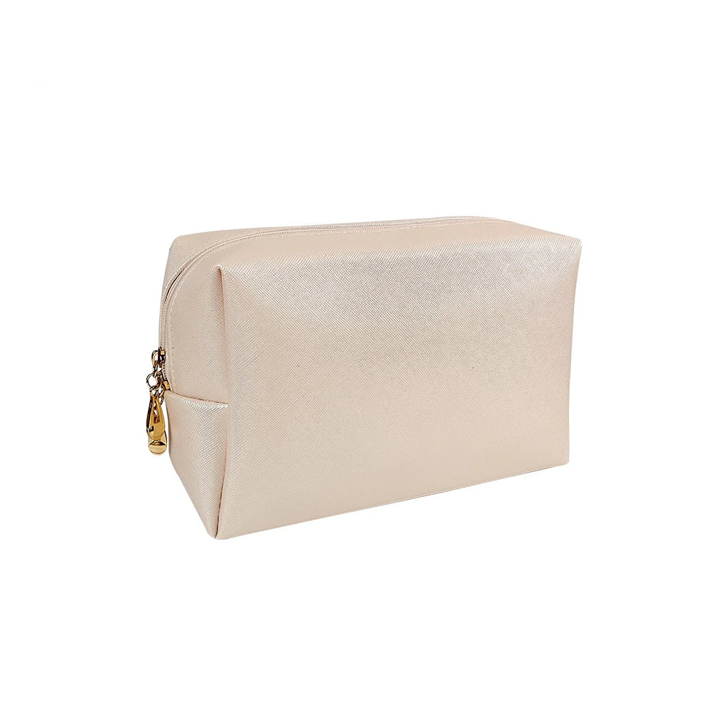 Customizable Alligator Pattern Lightweight Water Resistant National Style PU Leather Makeup Bag Handbag Linen for Cosmetics