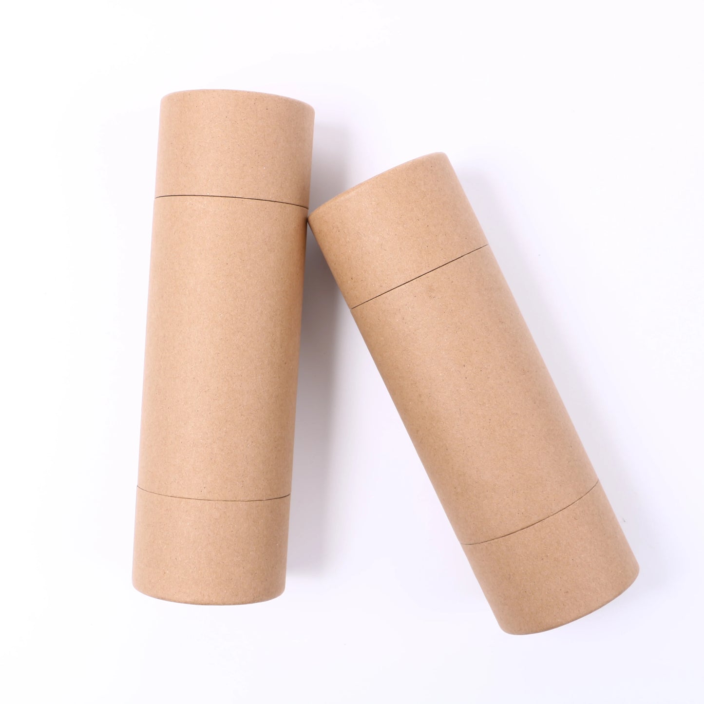 Wholesale Biodegradable Box Packaging Plastic Free Plain Brown Kraft Packaging Two Lids Double-ended Open Paper Tube