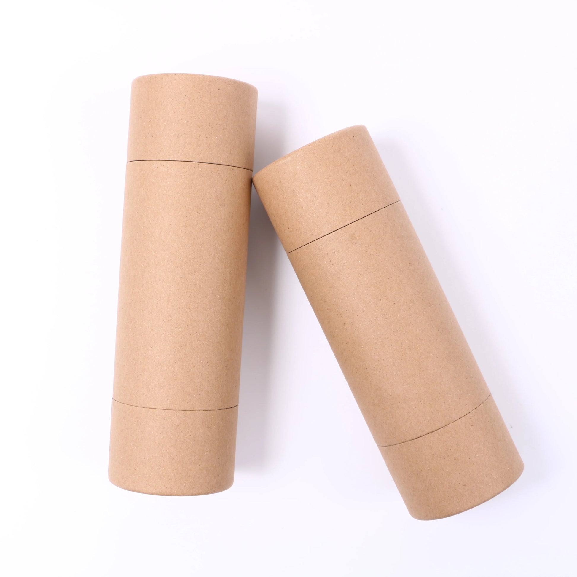 Wholesale Biodegradable Box Packaging Plastic Free Plain Brown Kraft Packaging Two Lids Double-ended Open Paper Tube