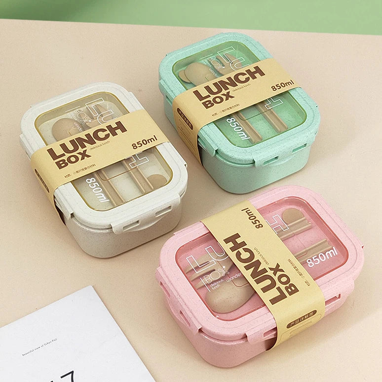 Students Canteen Portable Microwave Oven Safe Heatable Leak Proof 0-1L Silicone Bento Lunch Box Lid for Simple Student Meals