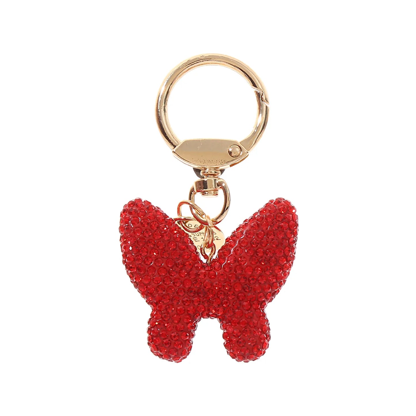 Fashion Full Diamond Butterfly Shape Keychain Crystal Rhinestone Key Chains Schoolbag Pendant Car Key Ring Butterfly Keychain