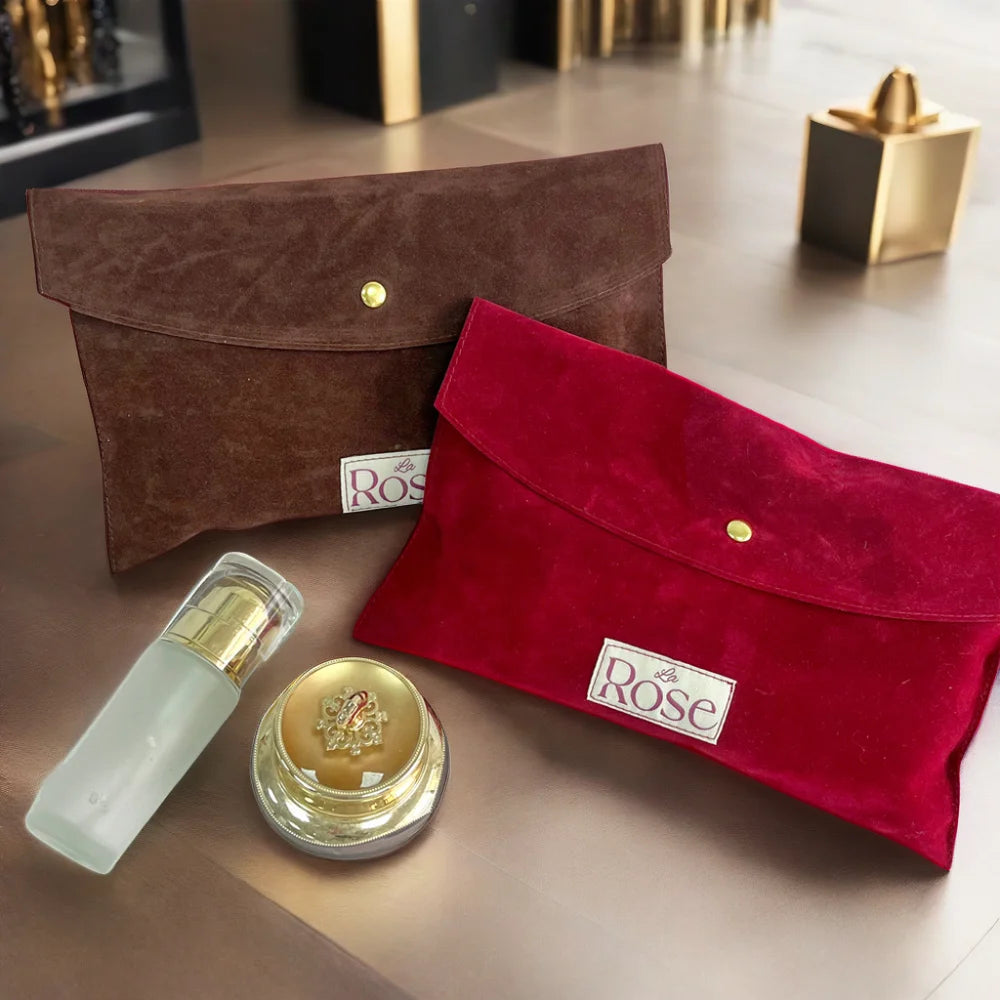 Custom Logo Velvet Travel Makeup Pouch Jewelry Packaging & Display Bag for Cosmetic and Makeup Storage Envelope Pouch