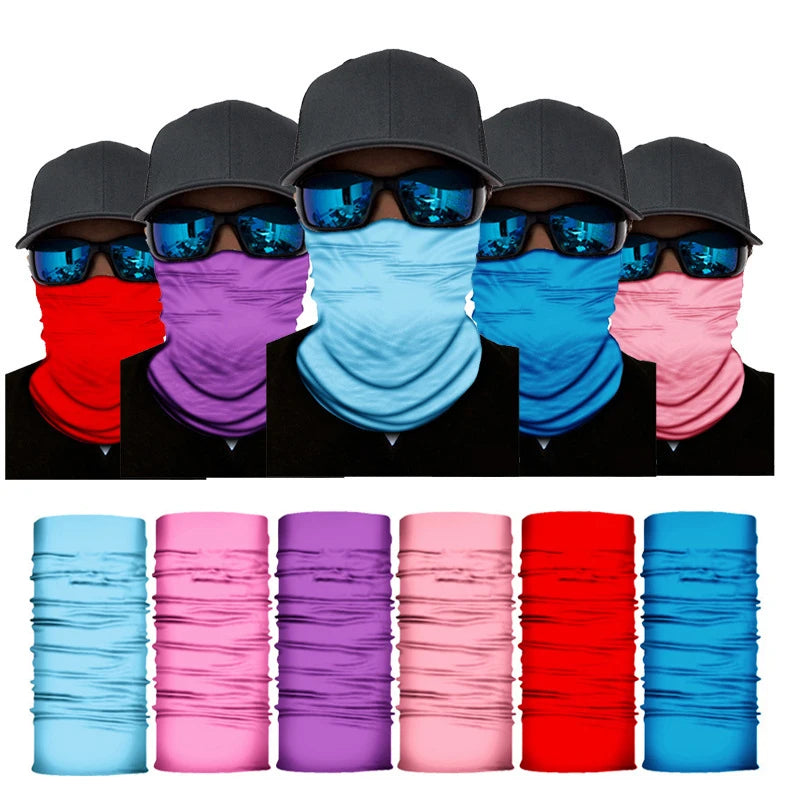 Custom Print Solid Color Cycling Motorcycle Fishing Sport Polyester Seamless Neck Tube Gaiter Bandana