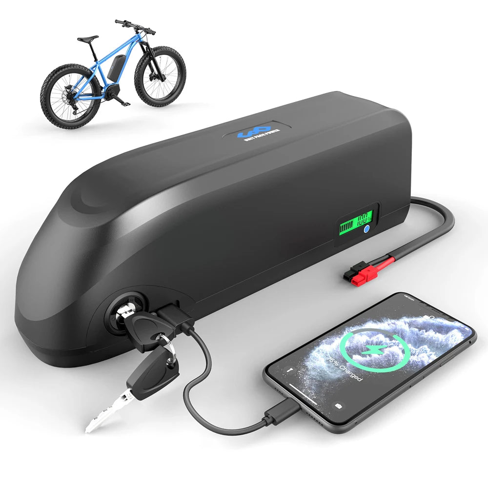 US Stock 48V 20Ah Ebike Lithium Battery 21700 5000mAh Li-ion Battery Pack 50A BMS for 0-1500W Electric Bike Motorwith 3A Char