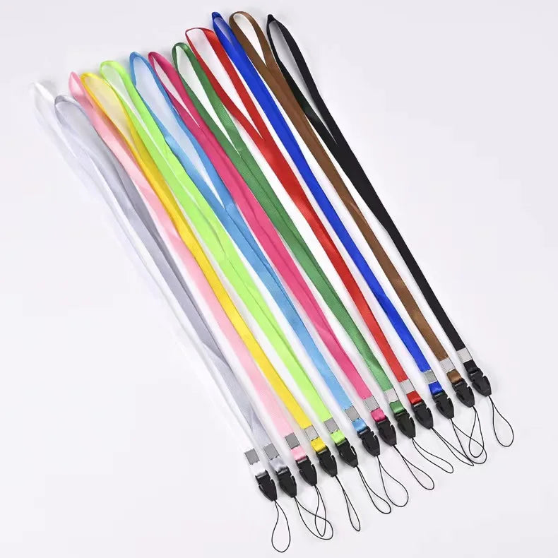 Cheap Price Custom 7mm Polyester Neck Phone Lanyard Detachable String USB Badge Holder Strap